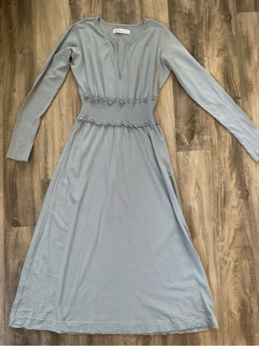 Free People New Hope Smocked Waist V Neck Maxi Dress- NWT - Picture 4 of 6